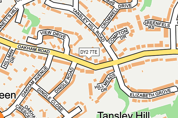DY2 7TE map - OS OpenMap – Local (Ordnance Survey)