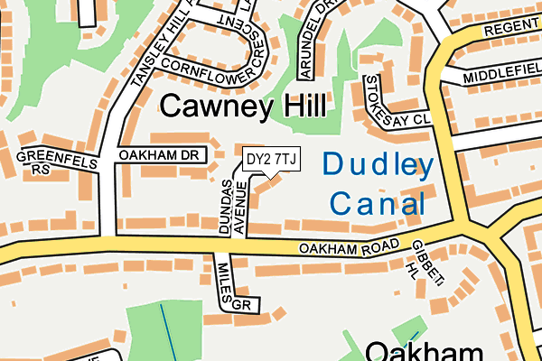 DY2 7TJ map - OS OpenMap – Local (Ordnance Survey)