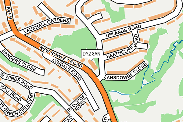 DY2 8AN map - OS OpenMap – Local (Ordnance Survey)