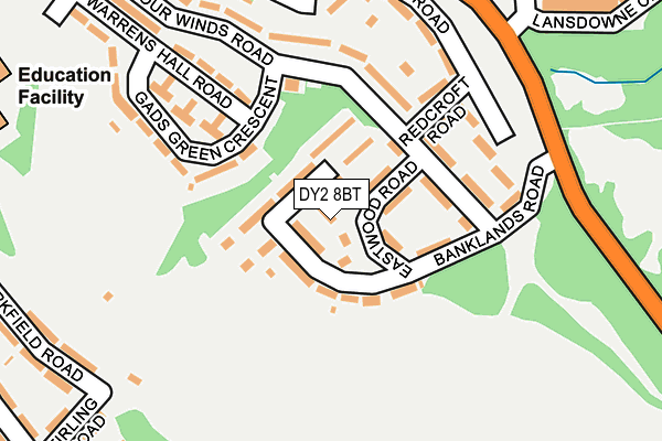 DY2 8BT map - OS OpenMap – Local (Ordnance Survey)