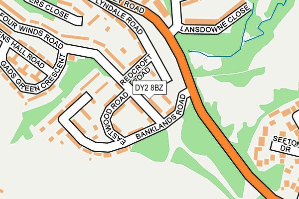 DY2 8BZ map - OS OpenMap – Local (Ordnance Survey)