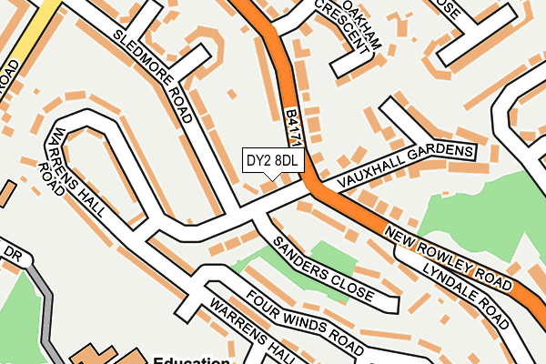 DY2 8DL map - OS OpenMap – Local (Ordnance Survey)