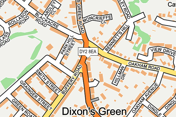 DY2 8EA map - OS OpenMap – Local (Ordnance Survey)