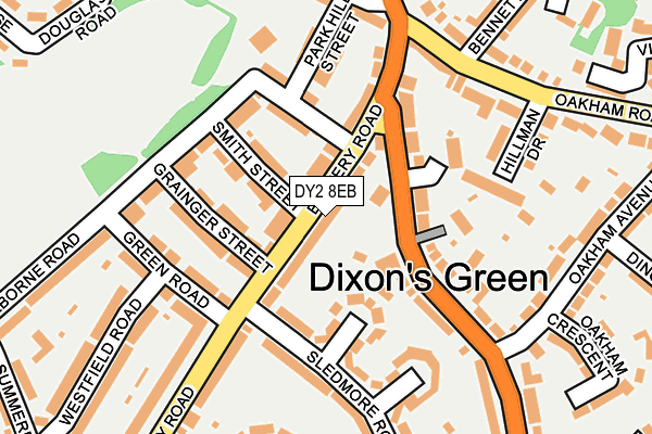 DY2 8EB map - OS OpenMap – Local (Ordnance Survey)