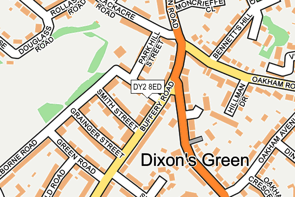 DY2 8ED map - OS OpenMap – Local (Ordnance Survey)