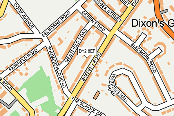 DY2 8EF map - OS OpenMap – Local (Ordnance Survey)