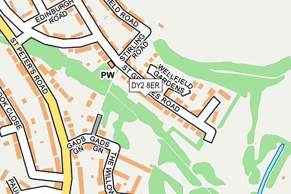 DY2 8ER map - OS OpenMap – Local (Ordnance Survey)