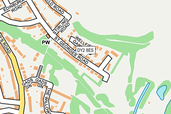 DY2 8ES map - OS OpenMap – Local (Ordnance Survey)