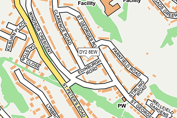 DY2 8EW map - OS OpenMap – Local (Ordnance Survey)
