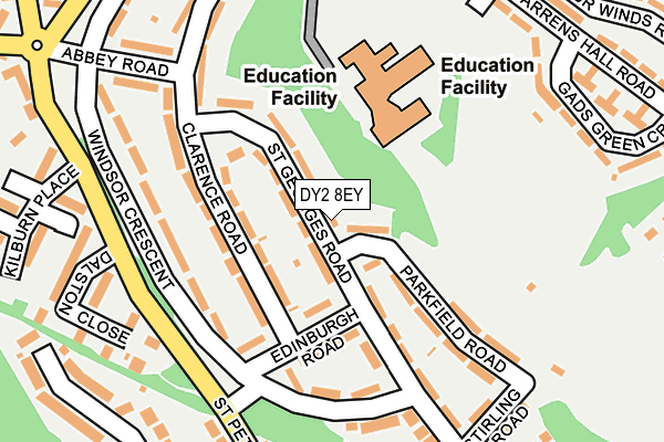 DY2 8EY map - OS OpenMap – Local (Ordnance Survey)