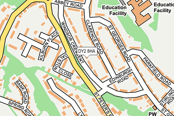 DY2 8HA map - OS OpenMap – Local (Ordnance Survey)