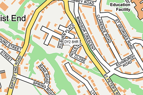 DY2 8HR map - OS OpenMap – Local (Ordnance Survey)