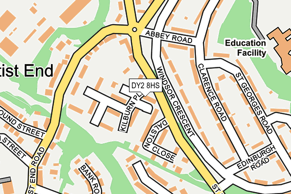 DY2 8HS map - OS OpenMap – Local (Ordnance Survey)