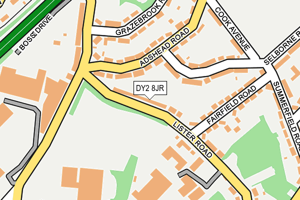 DY2 8JR map - OS OpenMap – Local (Ordnance Survey)