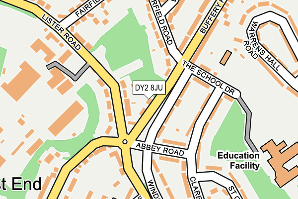 DY2 8JU map - OS OpenMap – Local (Ordnance Survey)