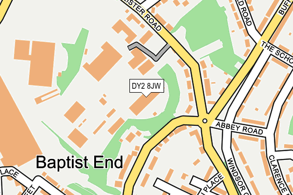 DY2 8JW map - OS OpenMap – Local (Ordnance Survey)