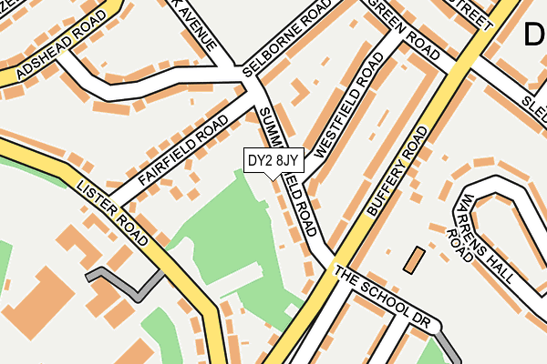 DY2 8JY map - OS OpenMap – Local (Ordnance Survey)