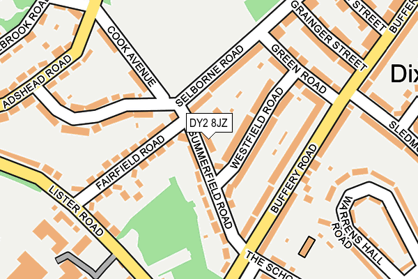 DY2 8JZ map - OS OpenMap – Local (Ordnance Survey)