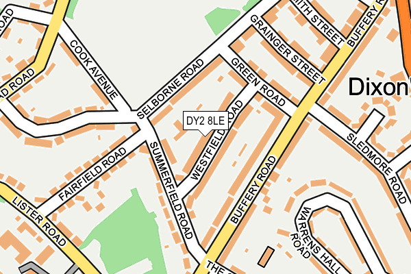 DY2 8LE map - OS OpenMap – Local (Ordnance Survey)