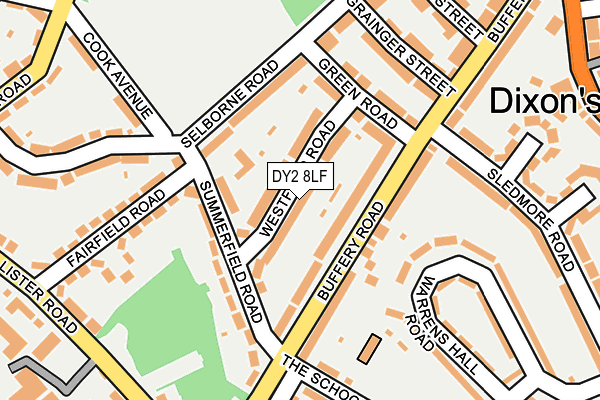 DY2 8LF map - OS OpenMap – Local (Ordnance Survey)