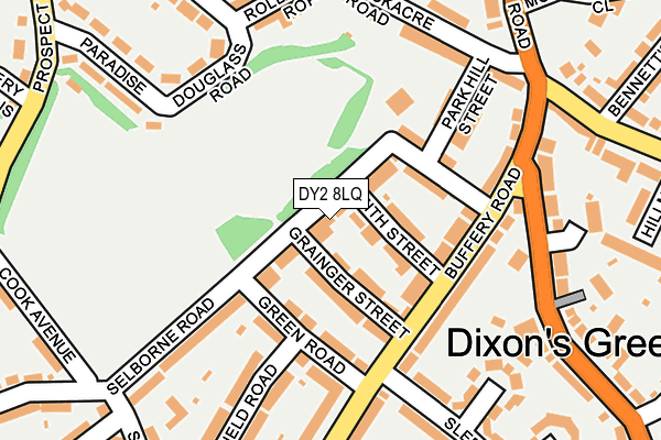 DY2 8LQ map - OS OpenMap – Local (Ordnance Survey)