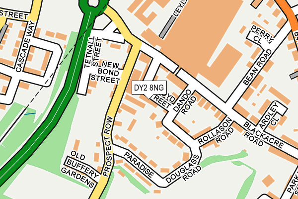 DY2 8NG map - OS OpenMap – Local (Ordnance Survey)