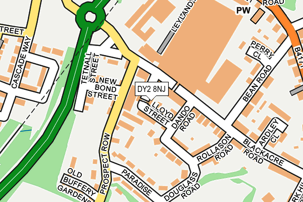 DY2 8NJ map - OS OpenMap – Local (Ordnance Survey)