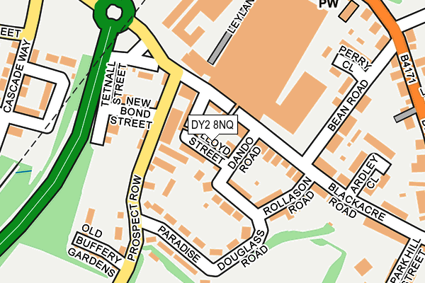 DY2 8NQ map - OS OpenMap – Local (Ordnance Survey)