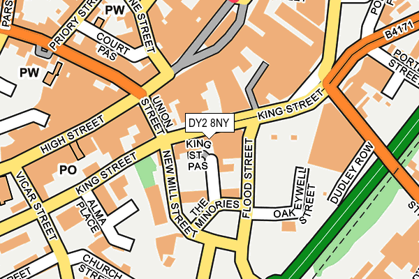 DY2 8NY map - OS OpenMap – Local (Ordnance Survey)