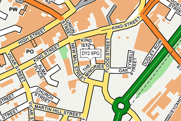 DY2 8PG map - OS OpenMap – Local (Ordnance Survey)