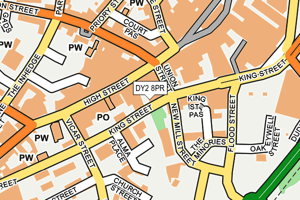 DY2 8PR map - OS OpenMap – Local (Ordnance Survey)