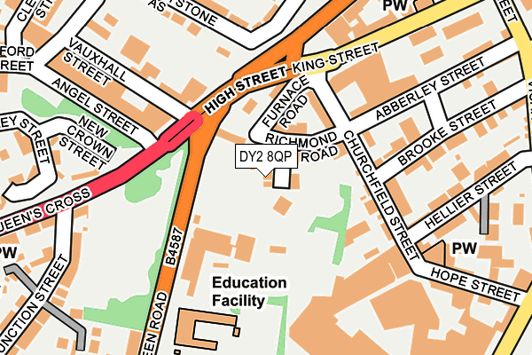 DY2 8QP map - OS OpenMap – Local (Ordnance Survey)