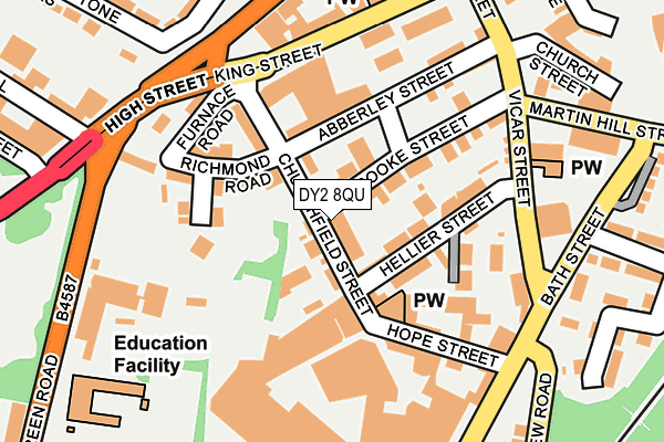 DY2 8QU map - OS OpenMap – Local (Ordnance Survey)