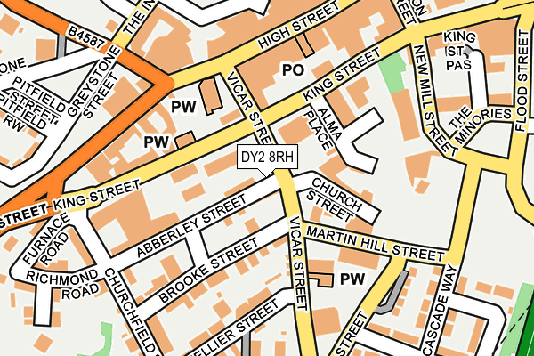 DY2 8RH map - OS OpenMap – Local (Ordnance Survey)
