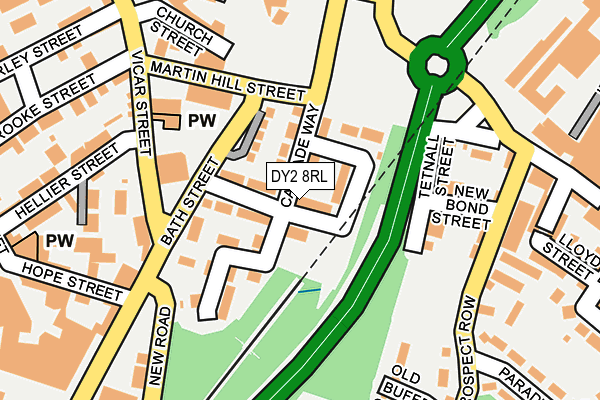 DY2 8RL map - OS OpenMap – Local (Ordnance Survey)