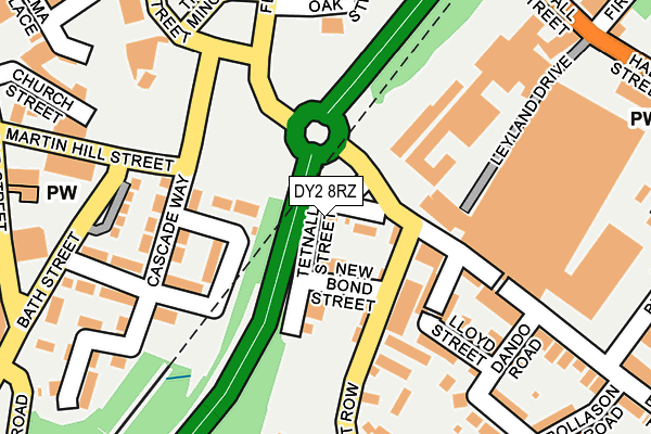 DY2 8RZ map - OS OpenMap – Local (Ordnance Survey)