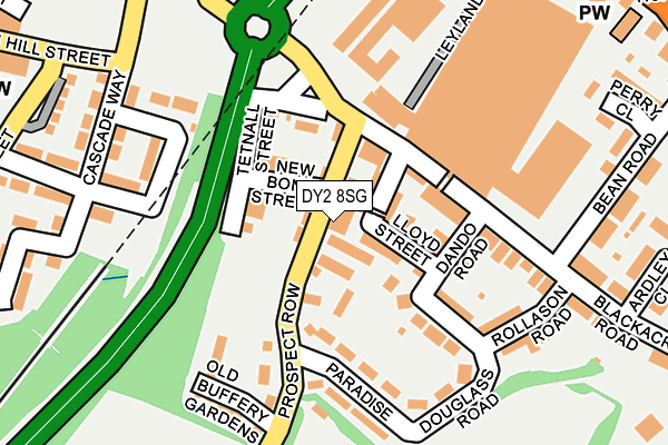 DY2 8SG map - OS OpenMap – Local (Ordnance Survey)