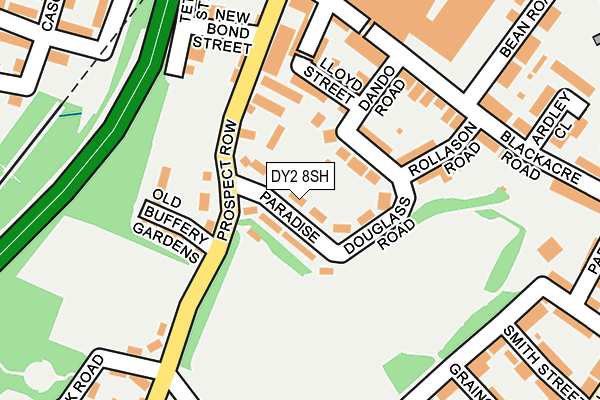 DY2 8SH map - OS OpenMap – Local (Ordnance Survey)