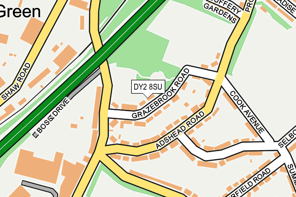 DY2 8SU map - OS OpenMap – Local (Ordnance Survey)