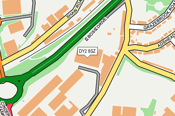 DY2 8SZ map - OS OpenMap – Local (Ordnance Survey)