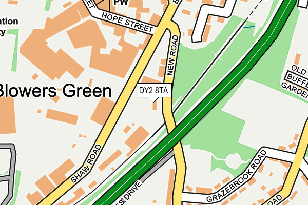 DY2 8TA map - OS OpenMap – Local (Ordnance Survey)