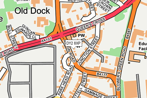 DY2 8XP map - OS OpenMap – Local (Ordnance Survey)