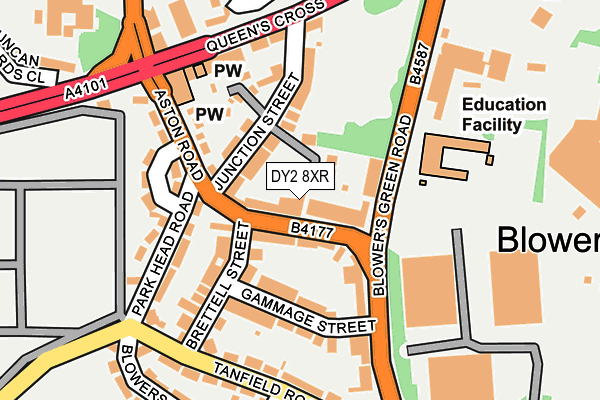 DY2 8XR map - OS OpenMap – Local (Ordnance Survey)