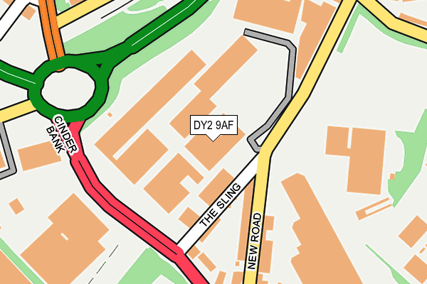 DY2 9AF map - OS OpenMap – Local (Ordnance Survey)