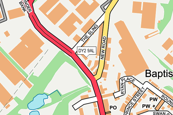 DY2 9AL map - OS OpenMap – Local (Ordnance Survey)