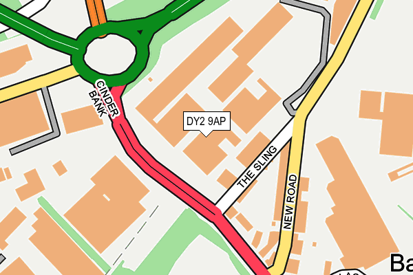 DY2 9AP map - OS OpenMap – Local (Ordnance Survey)
