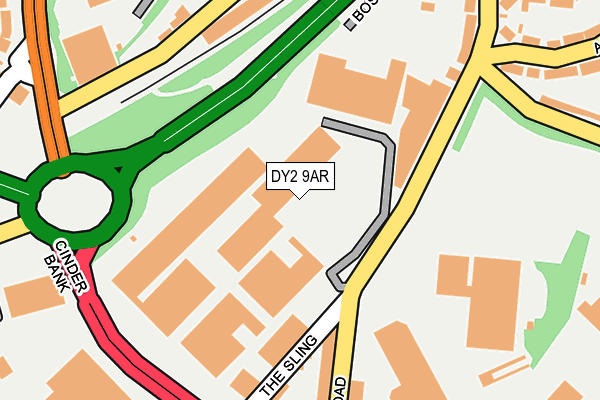 DY2 9AR map - OS OpenMap – Local (Ordnance Survey)