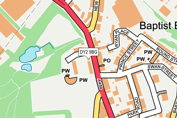 DY2 9BG map - OS OpenMap – Local (Ordnance Survey)
