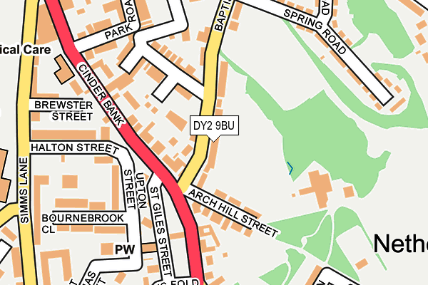 DY2 9BU map - OS OpenMap – Local (Ordnance Survey)