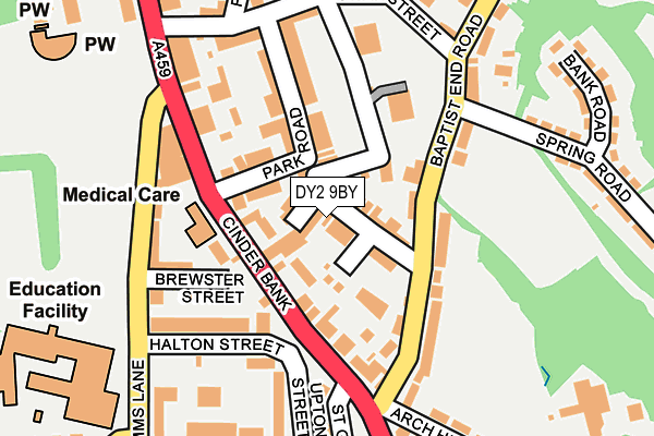 DY2 9BY map - OS OpenMap – Local (Ordnance Survey)